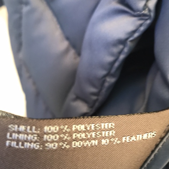 NEW Down Winter coat by Weather Proof( Large)blue -grey with hood - Picture 9 of 10